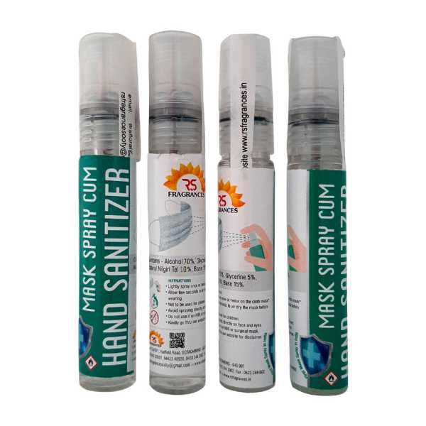 Mask Spray cum Sanitizer-Nilgiri Tel (Eucalyptus Oil)-10ml-9Nos